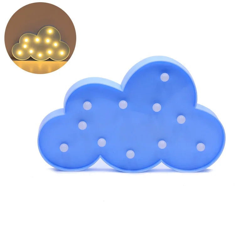 Cloud LED 3D Cartoon Night Light Wall Baby Lamp Toys Nordic Lamp Home Decoration Children's INS Photographic Props Xmas Gift