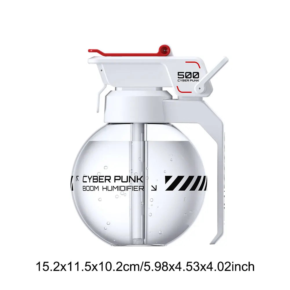 2025 Grenade Air Humidifier Essential Oil Diffuser Cyberpunk Decorative ir Diffuser Humidifier for Bedroom Home Office 500ml