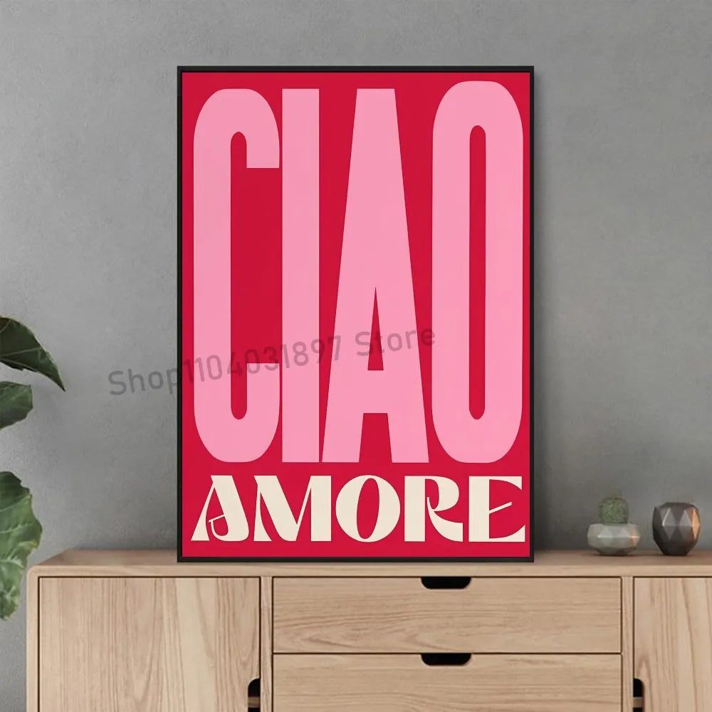 1pc Inspired Music Amore Mio Music Lyrics Gig Indie Rock Poster Self-adhesive Art Waterproof Paper Sticker House Room Wall Decor