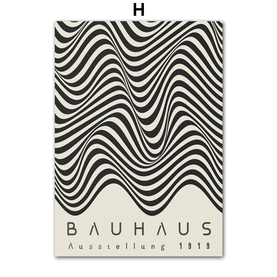 Bauhaus Green Color Block Lines Modern Minimalist Wall Art Posters Prints Canvas Painting Abstract Pictures Living Room Decor