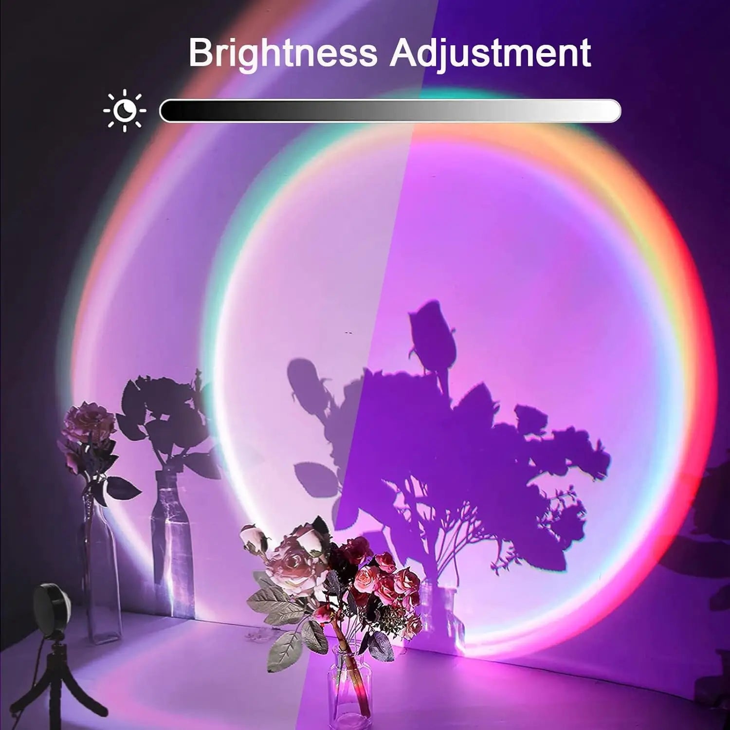 APP Remote Control 360 Degree Rotation Sunlight Lamp Projector with 16 color 4 Modes Rainbow Sunset Light