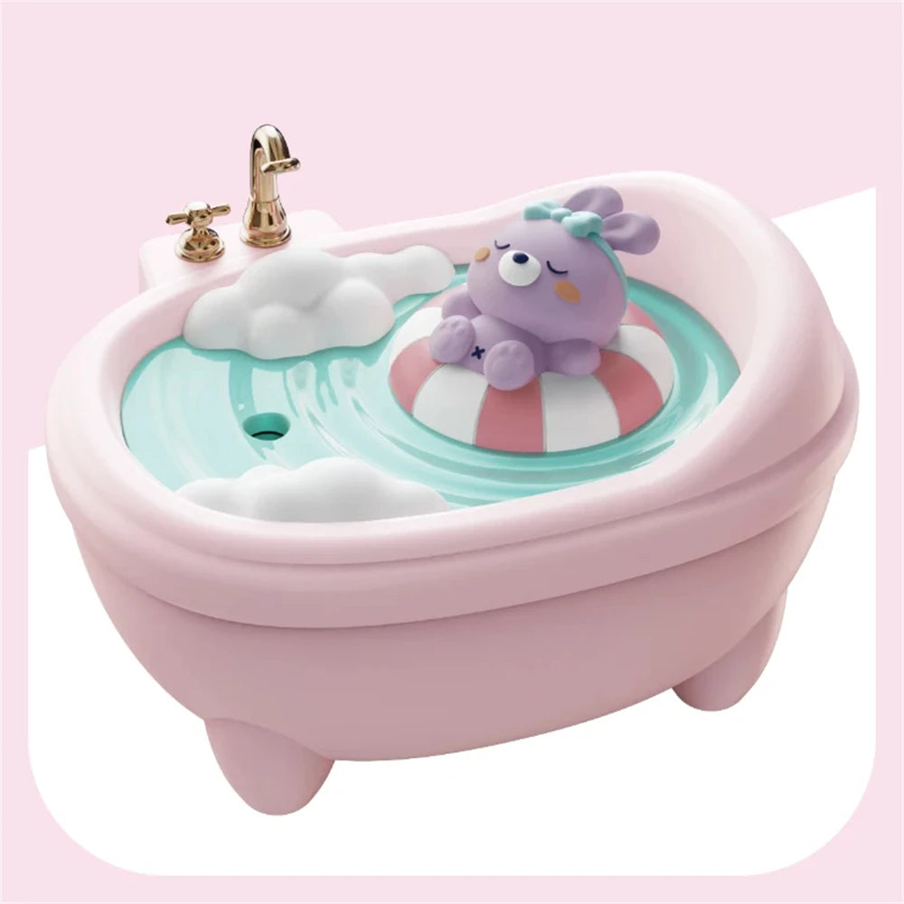 Cartoon Air Humidifier Colourful Lighting 340ML Mini Bathtub Shape Diffuser Kids Toy Cute Duck Humidifiers Cars Desktop Silent