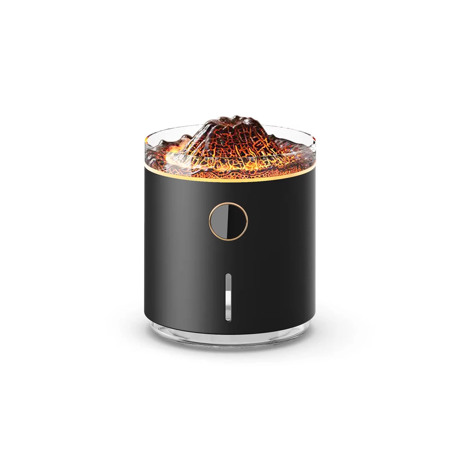 350ml USB Charging Air Humidifier Ultrasonic Aroma Essential Oil Diffuser with Volcano Flame Lamp Mini Portable Mist Humidifier
