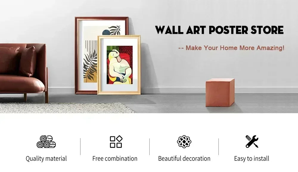3pcs Modern Abstract Art Canvas Painting Orange Blue Color Block Golden Line Poster Living Room Posters Prints Wall Decoration
