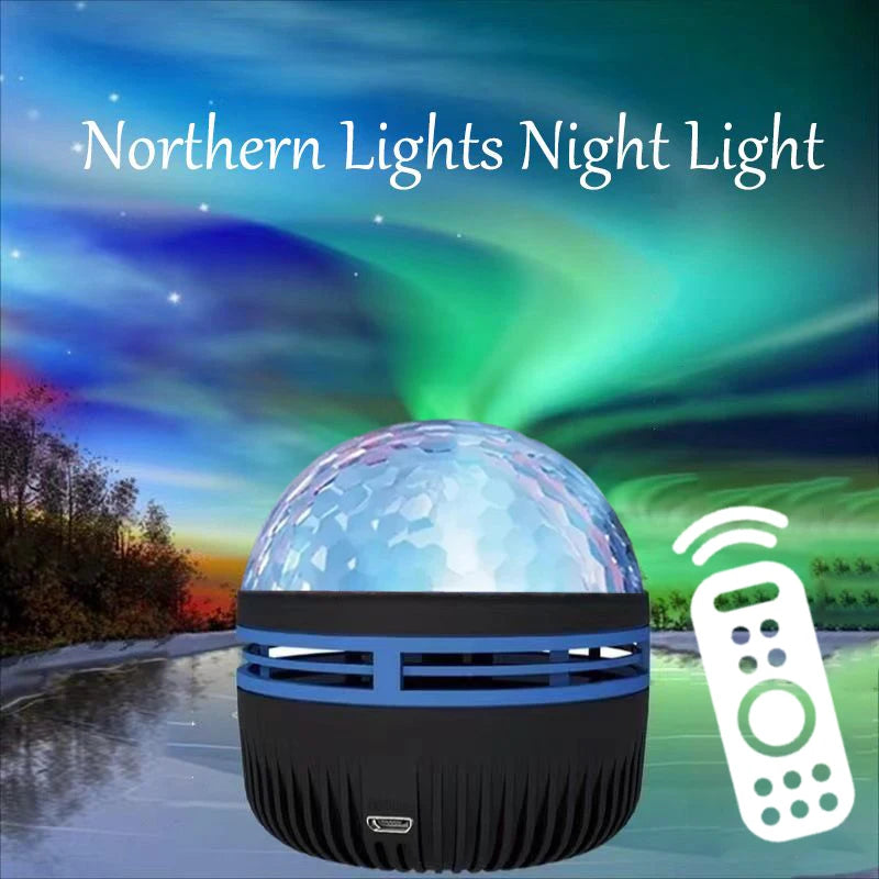 LED Northern Lights Night Light RGB Projection Lamp USB Plug-in Use Remote Control Projection Night Lamp for Home Bedroom Decor