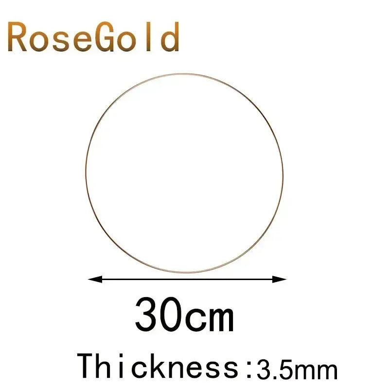 1/10pcs Metal Floral Hoop Gold For Crafts Party Decoration Metal Dream Catcher Ring for Macrame 10cm 15cm 20cm 25cm 30cm