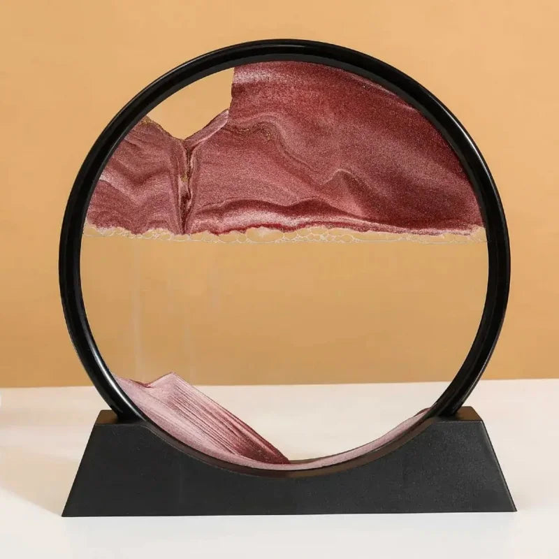 12 Inch 3D Deep Sea Sandscape Creative Hourglass Sand Clock Moving Sand Art Picture Round Glass Quicksand Painting Home Decor