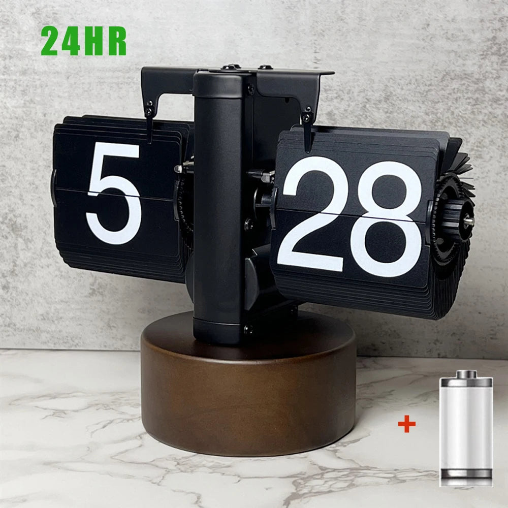 A Flipping Clock with Page Turning Automatically for Modern Home Decoration.Full of Sense of Technology.Battery Included as Gift