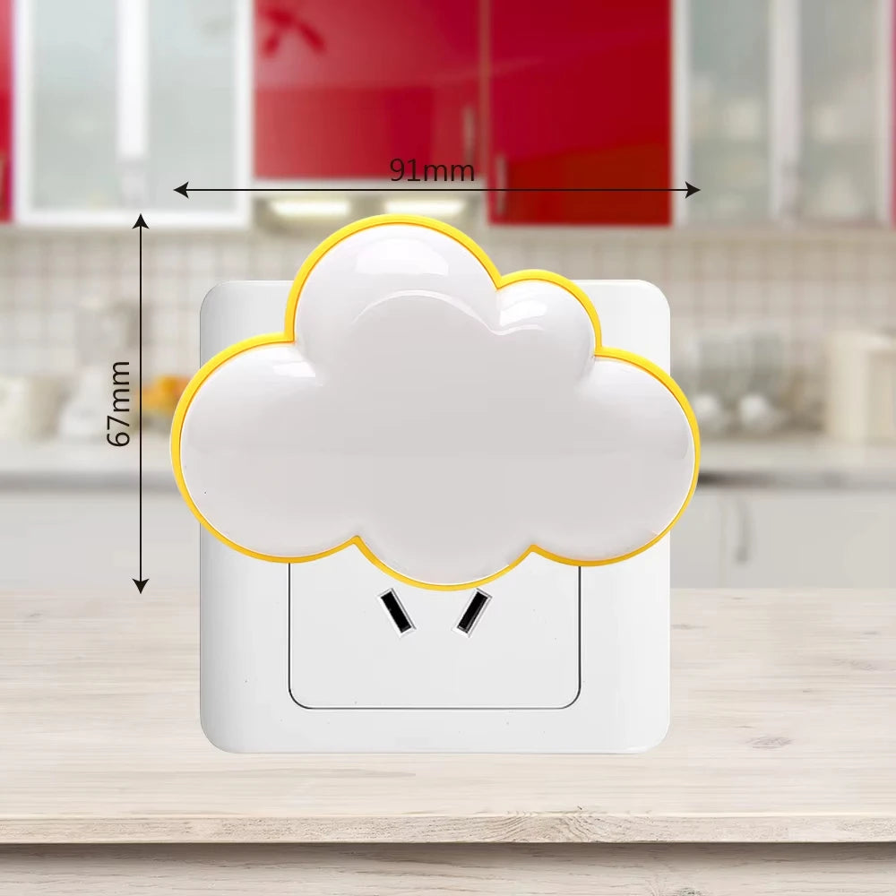 Night Light Sensor Control Comfort Floodlight Cloud Shape EU US Plug Novelty Kids Night Light For Baby Room Gift Illuminator