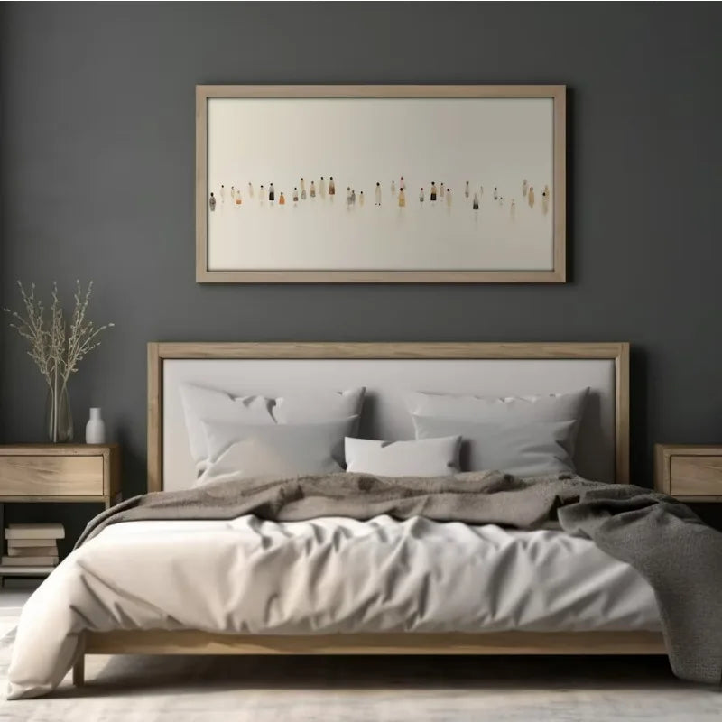Minimalist Color Abstract Humans Poster Vintage Figures Simple Oil Canvas Painting Wall Art for Gallery Living Room Home Decor
