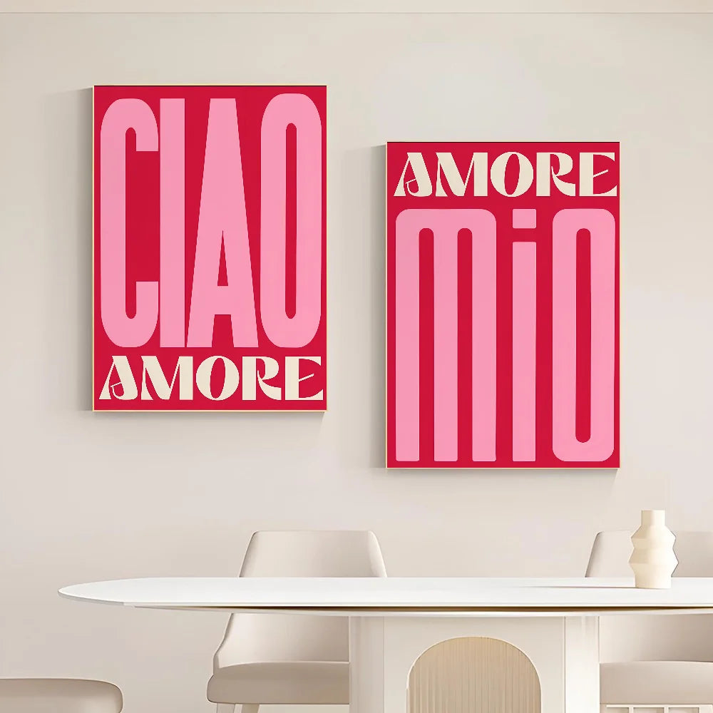 1pc Inspired Music Amore Mio Music Lyrics Gig Indie Rock Poster Self-adhesive Art Waterproof Paper Sticker House Room Wall Decor