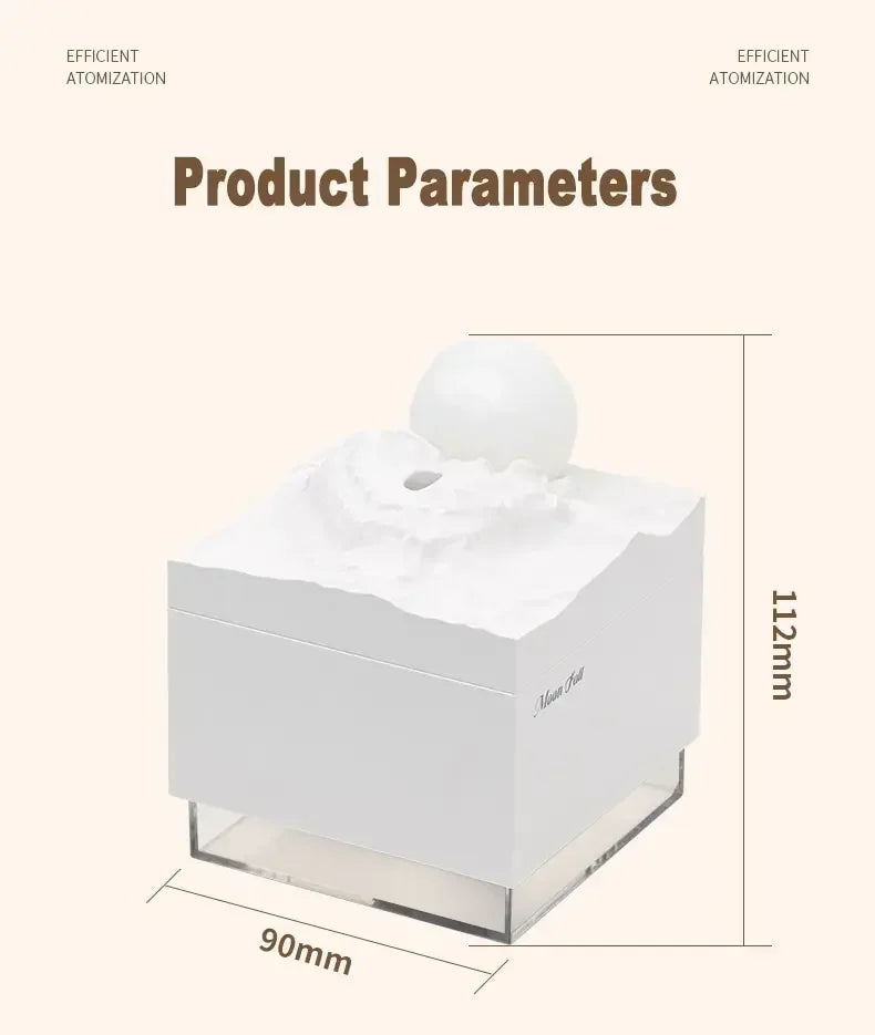Scent Diffuser Cool Mist Humidifier with LED Moon Lamp, Essential Oil Aroma Diffuser and Night Light for Home and Office