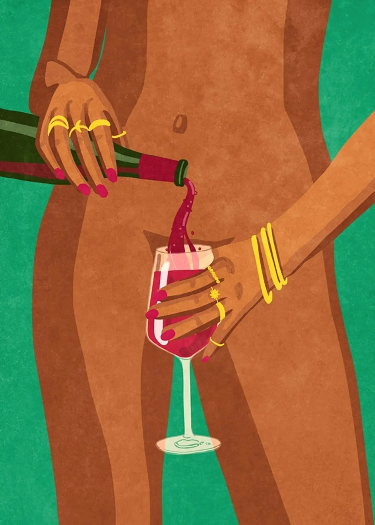 Colorful Sexy Girl Boho Drink Wine Fruit Abstract Wall Art Canvas Painting Posters and Print Wall Pictures for Living Room Decor