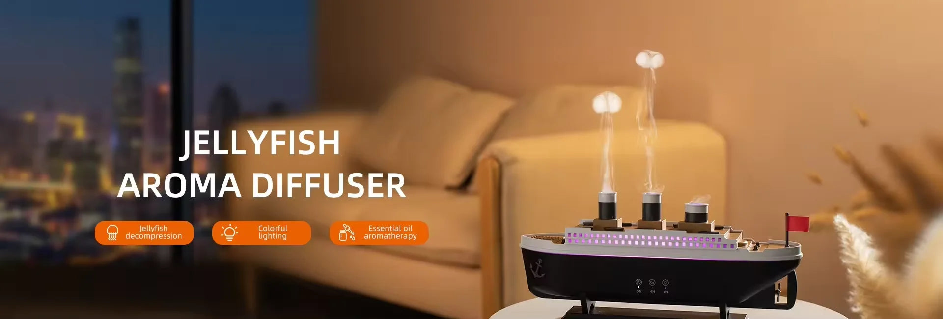 350ml Aroma Air Humidifier Mini Usb Remote Control Raindrop Colorful Light Aromatherapy Room Rain Cloud Aroma Oil  Diffuser