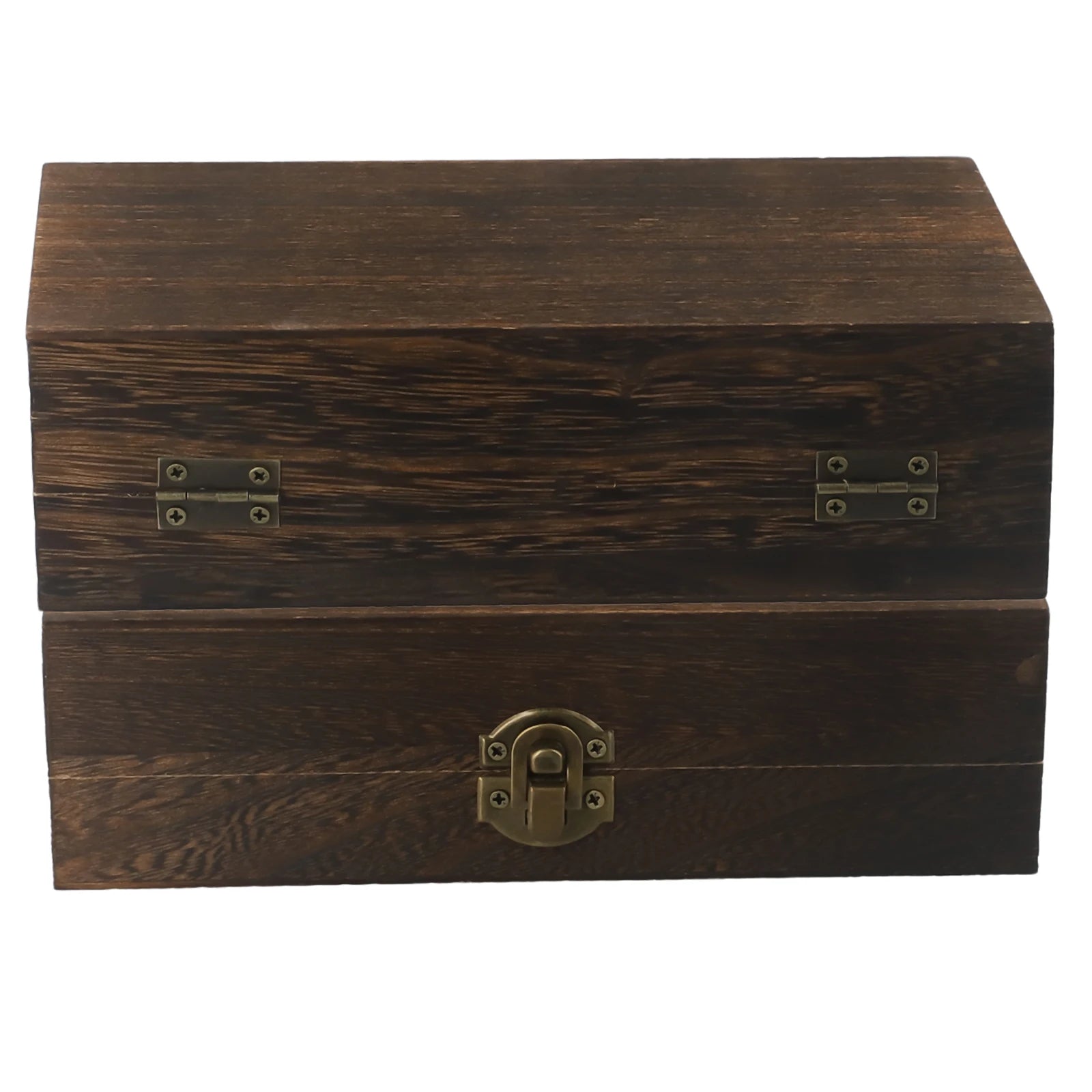 20*10*6 Cm Rectangular Durable Wooden Storage Box Retro Jewelry Box Gift Box Desktop Organizer Clamshell Container