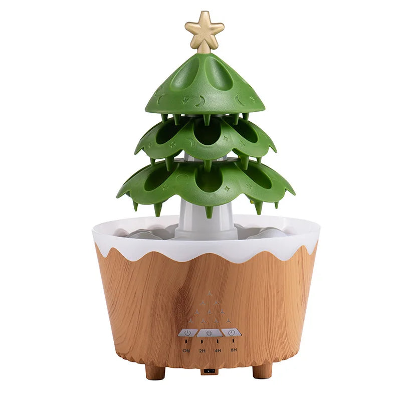 Rain Cloud Aromatherapy Diffuser Ultrasonic Air Humidifier Soothing Water Drops Sound Essential Oil Aroma Diffuser with LED Lamp