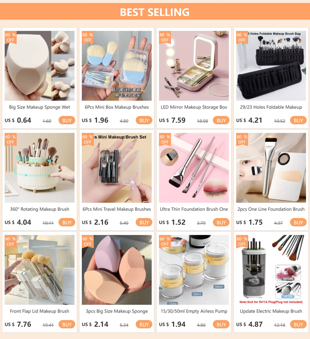 Clear Acrylic Makeup Brushes Storage Box Desk Cosmetic Organizer Lipstick Storage Nail Polish Display Stand Rack Jewelry Case