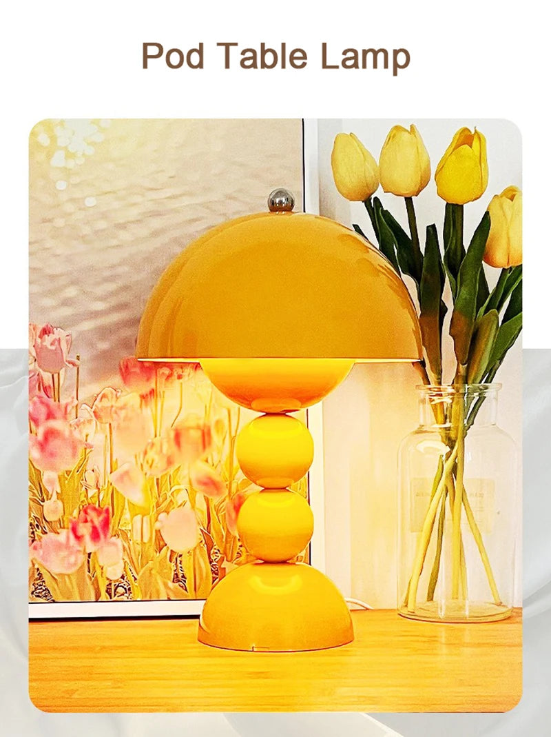Nordic LED Flowers Table Lamp USB Dimmable For Home Living Table Bedroom Bedside Room Decoration LED Night Lamps Desk Light