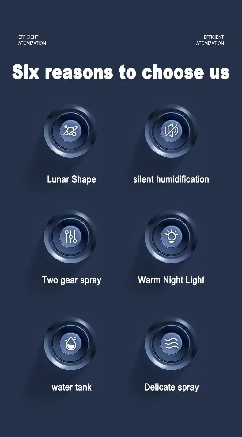 Scent Diffuser Cool Mist Humidifier with LED Moon Lamp, Essential Oil Aroma Diffuser and Night Light for Home and Office
