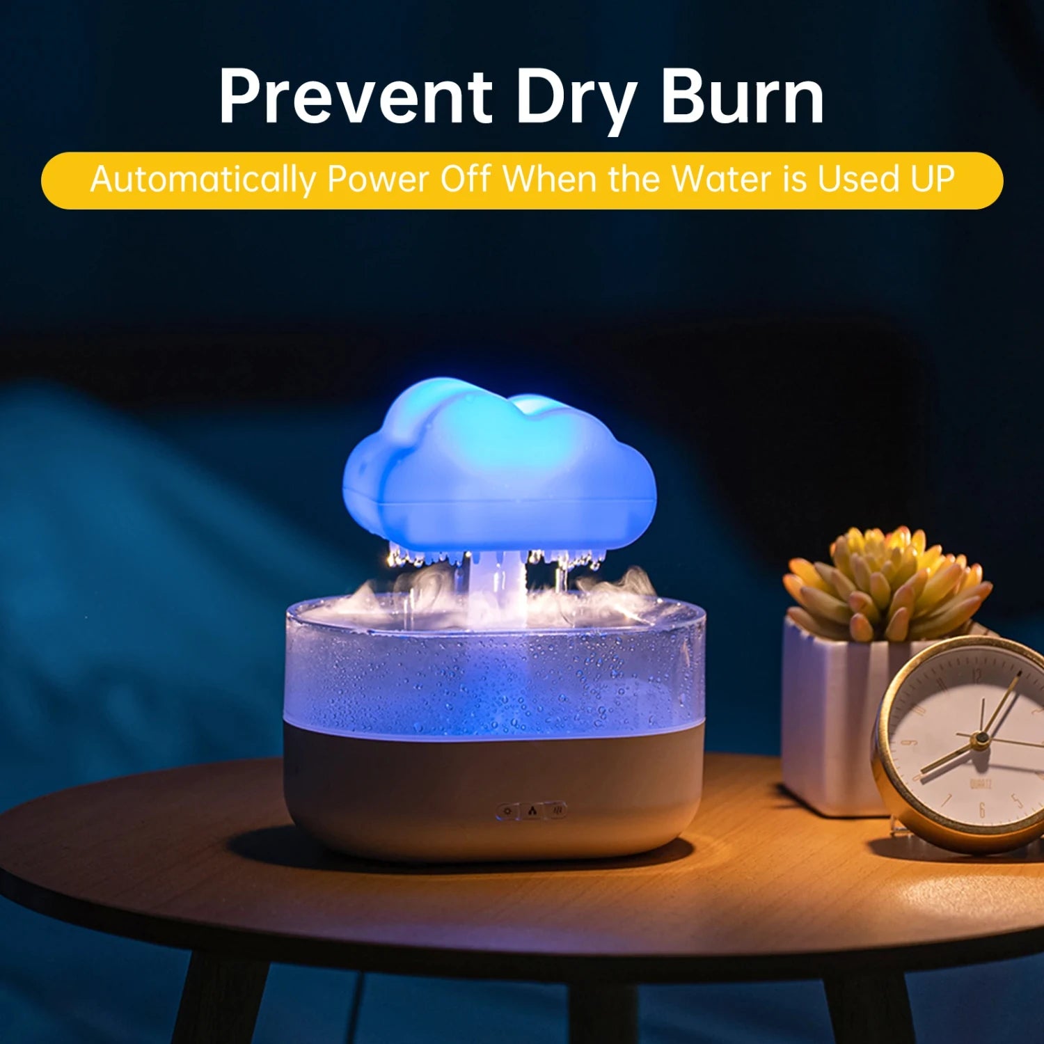 Rain Cloud Humidifier 200ML Essential Oils  Diffuser With Water Drops And Colorful Night Light Mushroom Humidifier Humidifer
