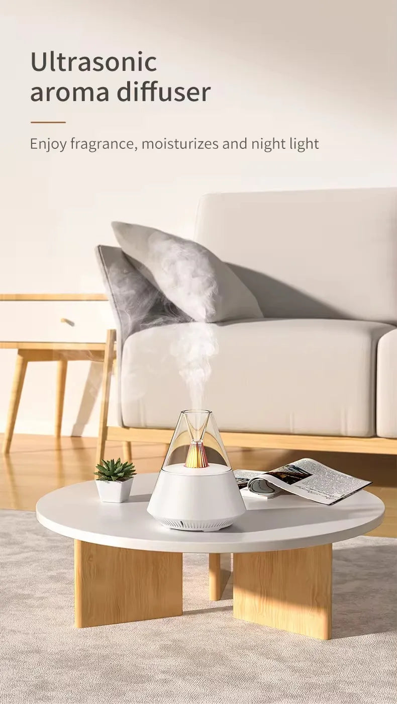 Portable Aroma Diffuser USB TYPE-C Air Humidifier Essential Oil Cold Mist Maker Sprayer Home Office Bedroom Remote Control