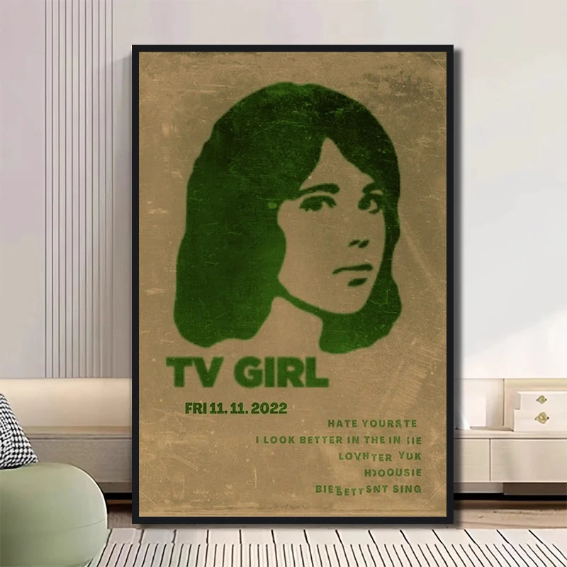 Classic TV Drama TV Girl Art Poster, Cover Magazine High-definition Printed Canvas Art, Used for Home Wall Decoration, Frameless