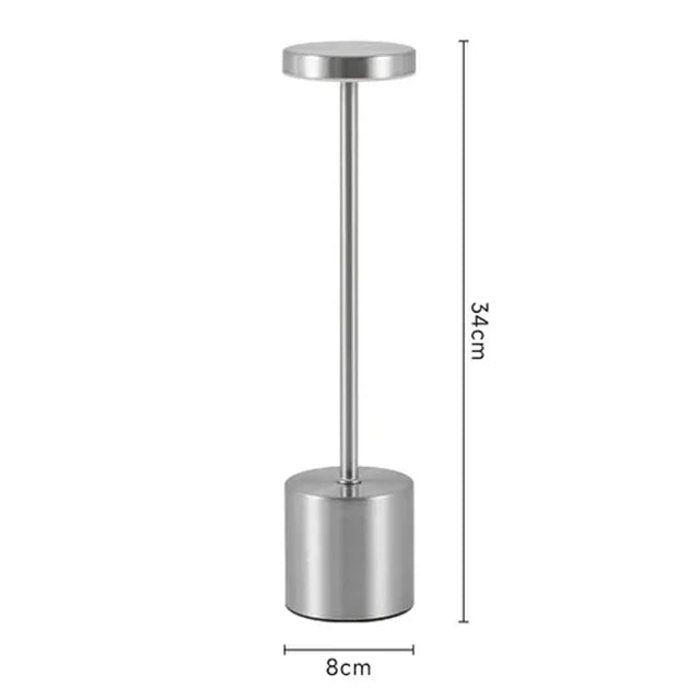 Simple LED Rechargeable Touch Metal Table Lamp Three Colors Bedside Creative Ambient Light Bar Outdoor Decoration Night Light