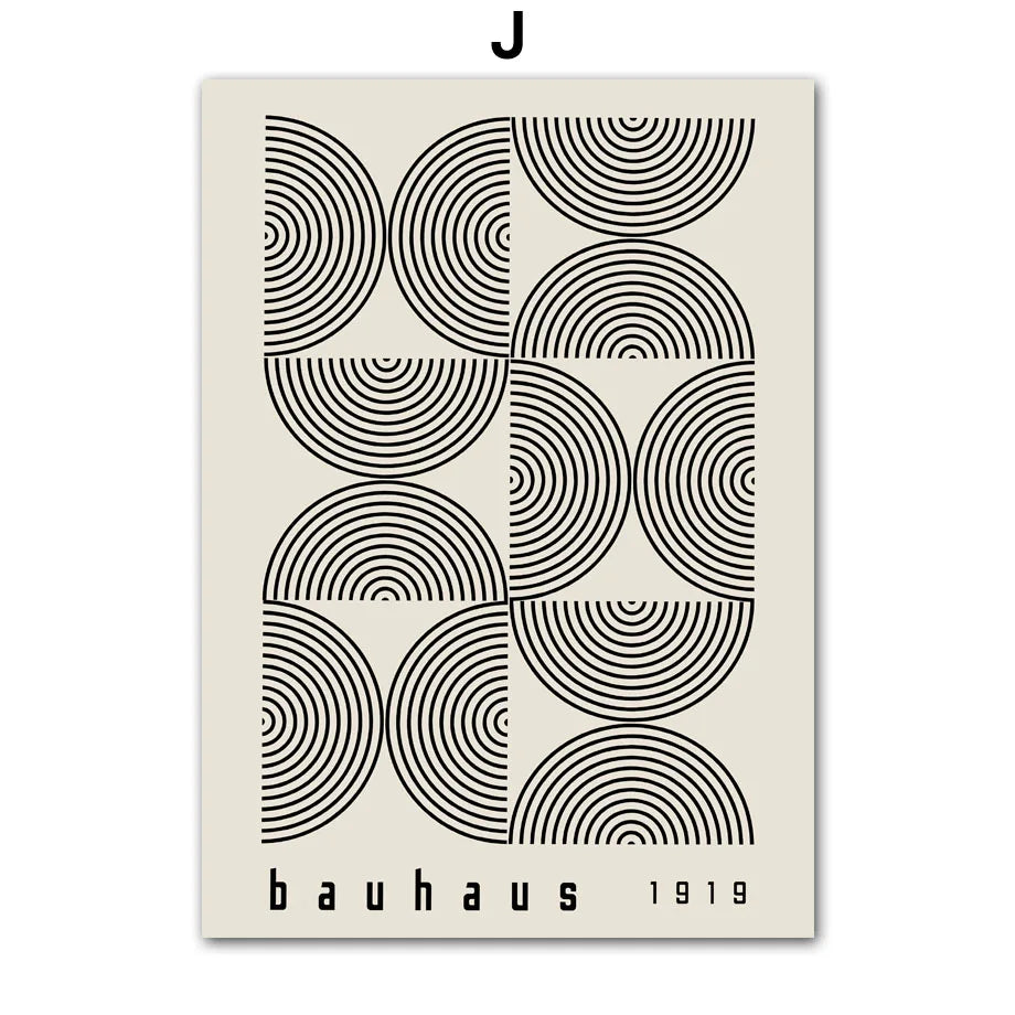 Bauhaus Green Color Block Lines Modern Minimalist Wall Art Posters Prints Canvas Painting Abstract Pictures Living Room Decor