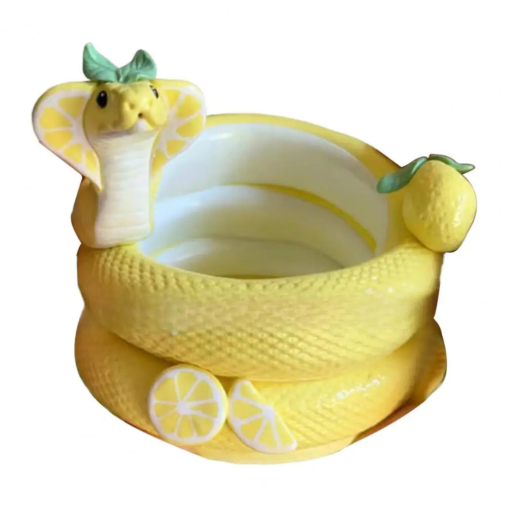 1Pc Snake Flower Pot Unique Resin Coiled Snake Planter with Drainage Hole Decorative Plant Pot for Succulents Cactus Houseplants