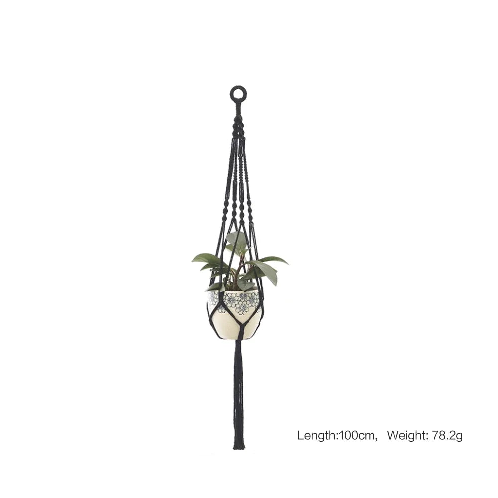 Hanging Plant Handmade Macrame Plant Hanger Flower Pot Planter Hanger Wall Decor Courtyard Garden Hanging Planter Hanging Basket