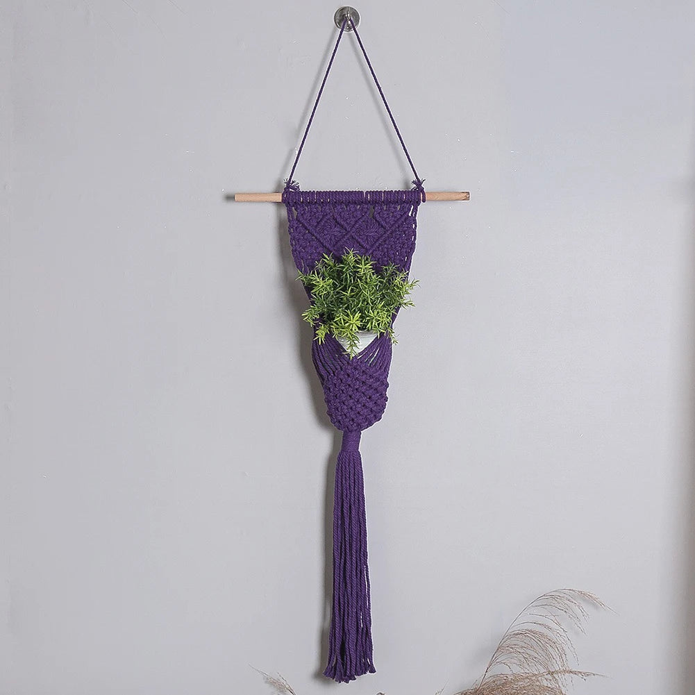 Macrame Woven Tapestry Bohemian Wall Hanging Tassel Fringe Tapestry Handmade Hanging Tassels Blanket for Bedroom Baby Nursery
