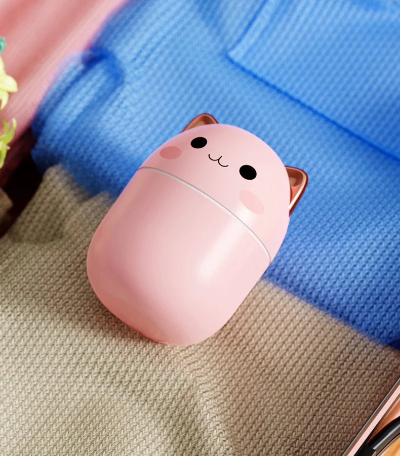 Portable 200ml Air Humidifier Cute Kawaii Aroma Diffuser With Night Light Cool Mist For Bedroom Home Car Purifier Humificador