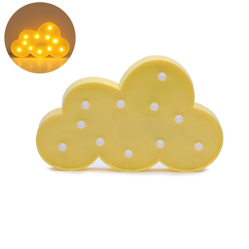 Cloud LED 3D Cartoon Night Light Wall Baby Lamp Toys Nordic Lamp Home Decoration Children's INS Photographic Props Xmas Gift