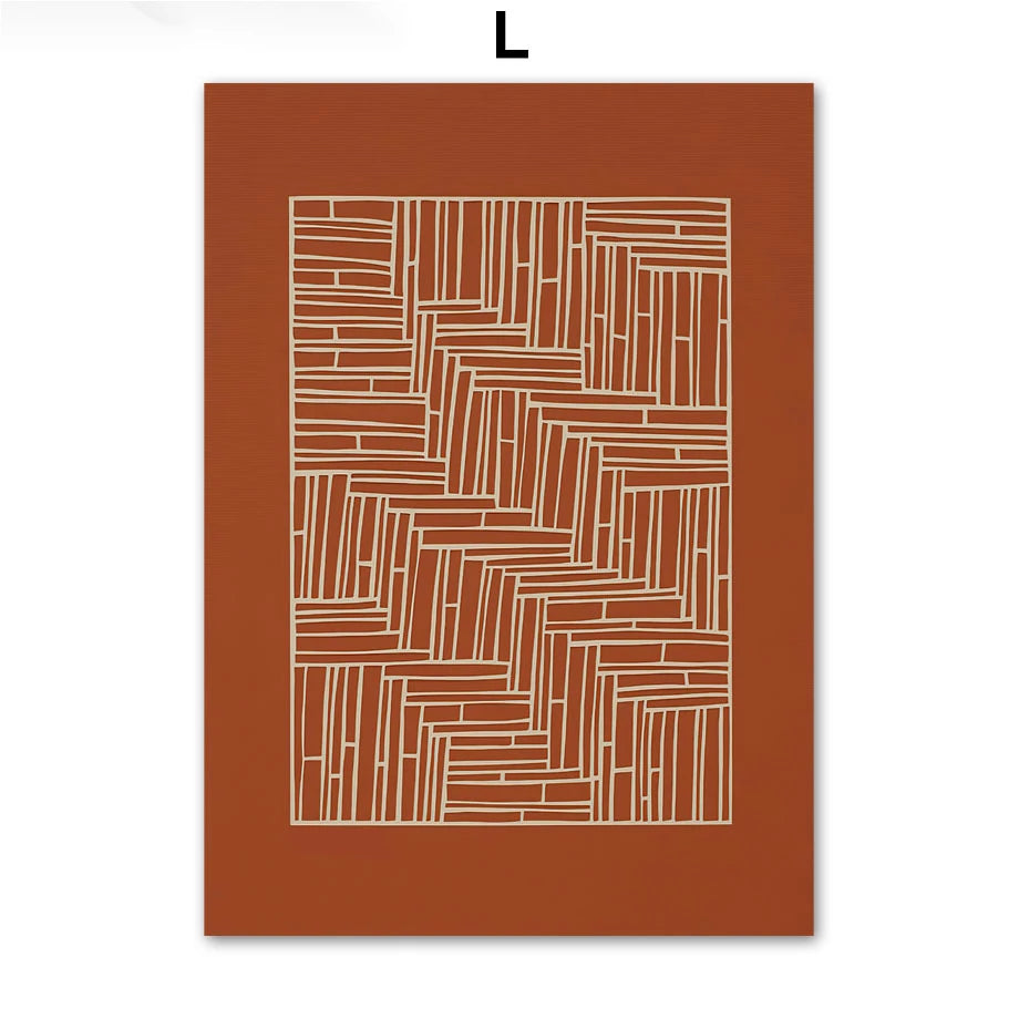 Pajama Girl Famous Painting Poster Line Mural Abstract Geometric Art Printed Canvas Figure Nordic Decorated Living Room Painting