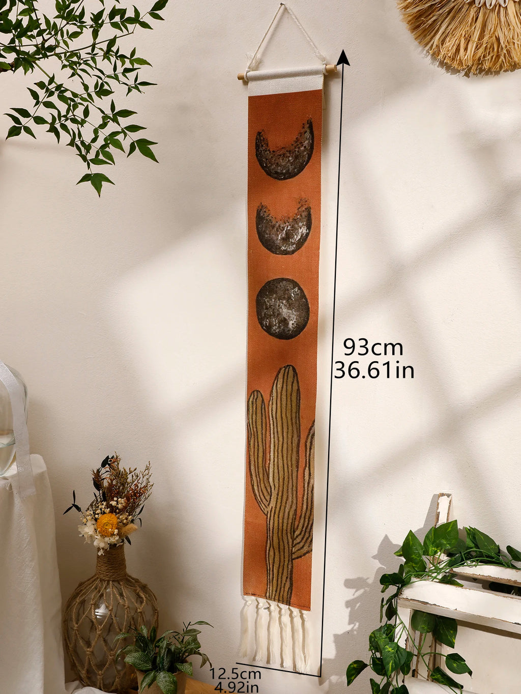 Macrame Wall Tapestry Mountain & Sunrise and sunset Boho Home Decoration Tapestry Wall Hanging Room Decors Aesthetic Wall Decor