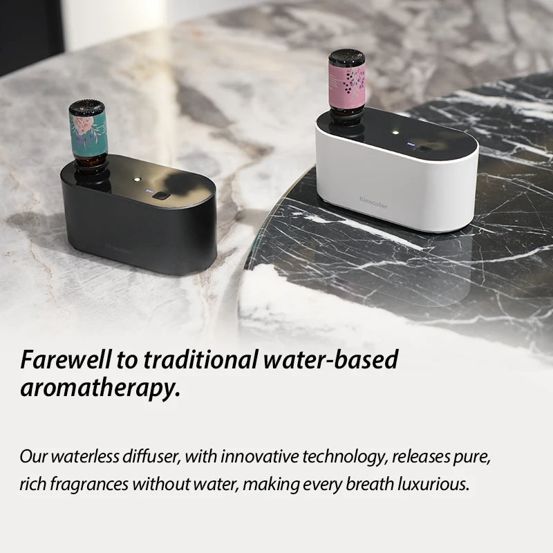 KINSCOTER Premium Portable Waterless Aroma Diffuser Compact Essential Oil Nebulizer Ideal Scent Machine for Gifting