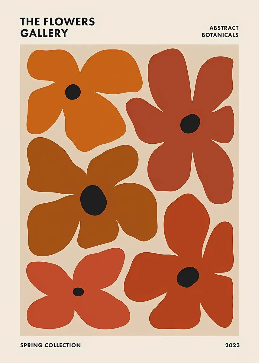 Colorful Retro Flower Market Amsterdam Abstract Poster Boho Flower Shop Sign Prints Canvas Painting Wall Picture Home Room Decor