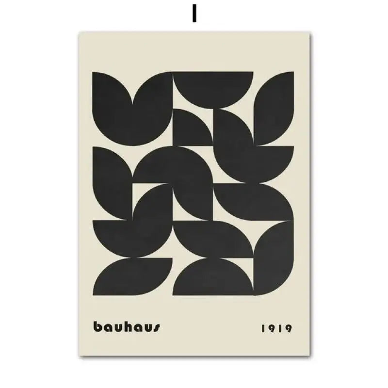 Bauhaus Line Abstract Eye Leopard Black Wall Art, Canvas Painting Poster, Ideal for Living Room Decoration, Unique Home Decor