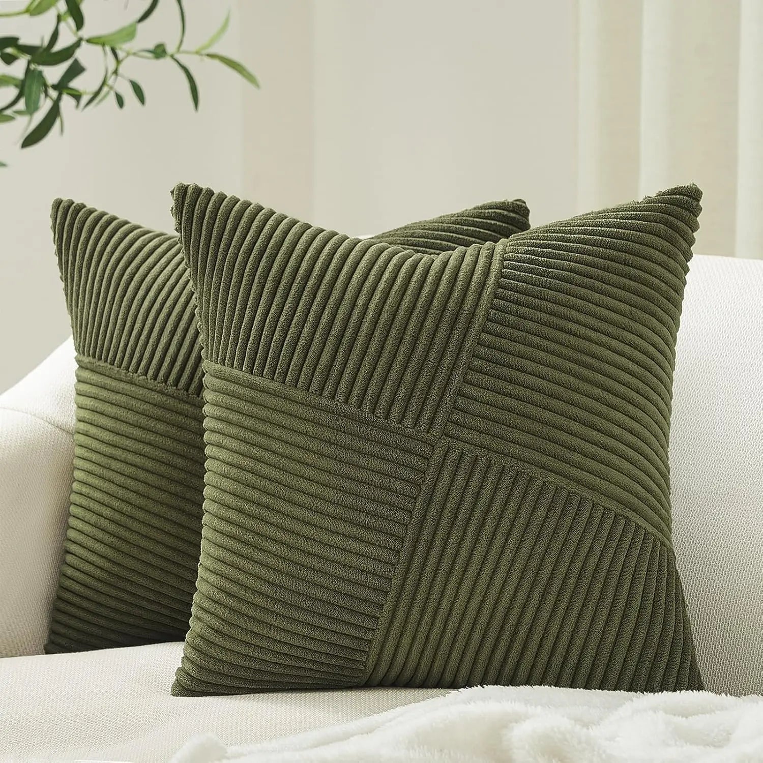 2025 New Spring Decorative Throw Pillow Covers Corduroy Boho Windmill Textured Cushion Cover 45x45CM Pillowcases Home Decor