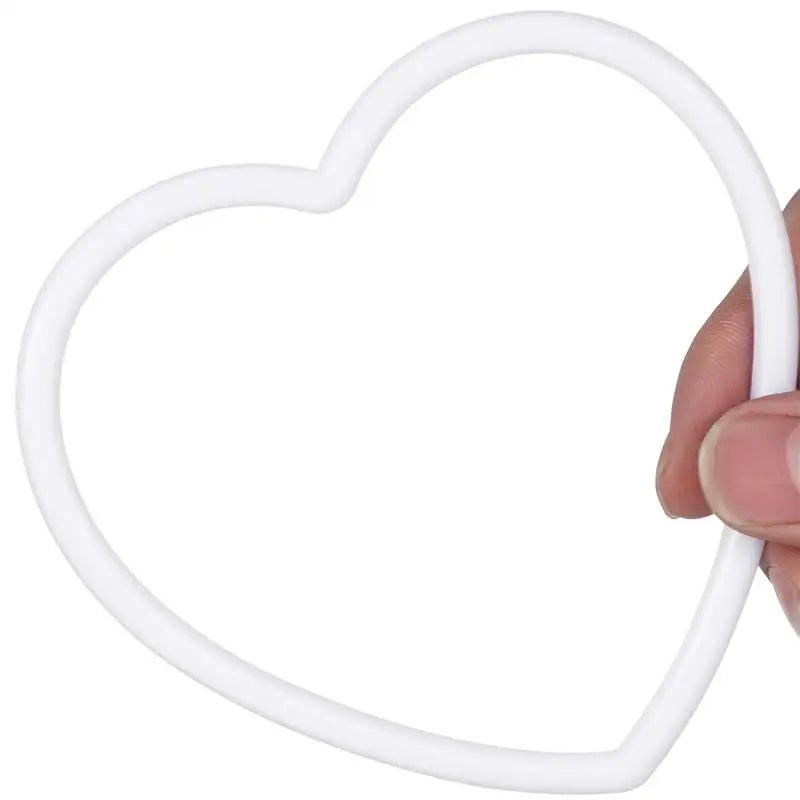 20/10 Pcs Heart Shaped Dream Catcher Rings Acrylic Crafts Floral Wall Hanging Wreath Macrame Handmade Accessories