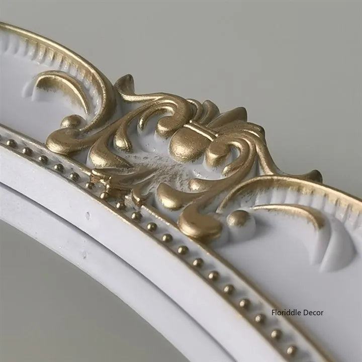 European Decorative Plate Storage Tray Oval Plate Jewelry Display Rotary Candy Decor Tray Mirror Decorative Make Up Mirror
