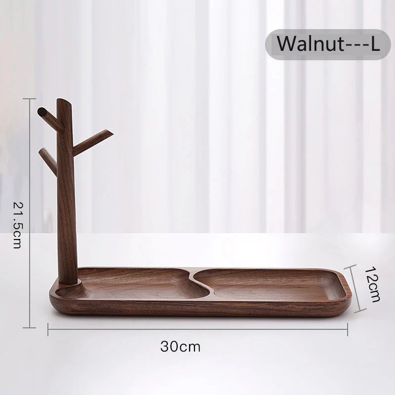 HeMu Key Storage Tray for Entrance Foyer Creative Tree Hanging Shelf Desktop Decoration Living Room Key Hanger Display Frame