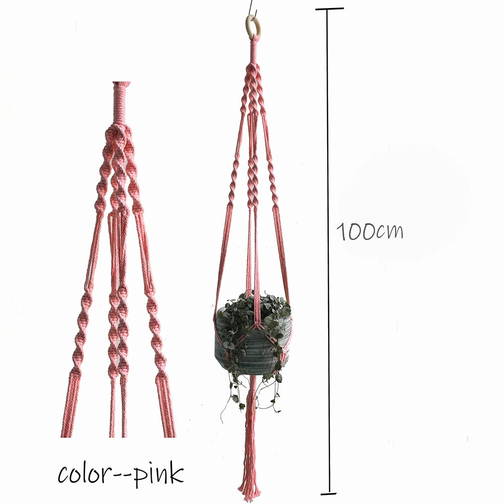 Hot sales macrame pot holder plant hanging for indoor window hanging for plant pot