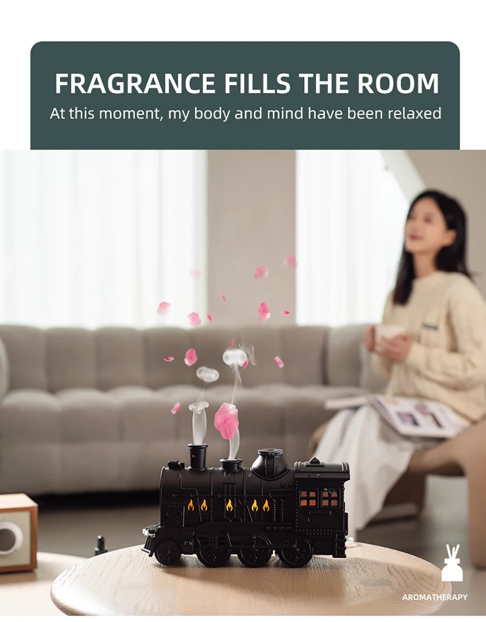 Train Air Humidifier Ultrasonic Aromatherapy Diffusers Mist Maker Fragrance Essential Oil Aroma Difusor Remote control