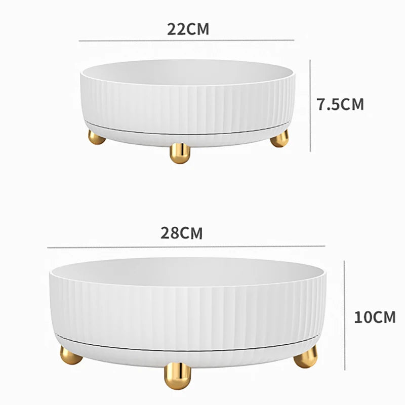 Makeup Perfume Organizer Tray 360° Rotating Lazy Susan, Spinning Organizer and Skincare & Cosmetics Storage with Large Capacity