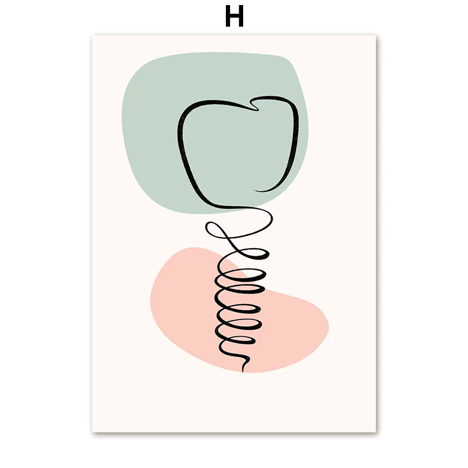 Abstract Line Teeth Oral Health Modern Wall Art Canvas Painting Nordic Posters And Prints Wall Pictures For Dental Clinic Decor