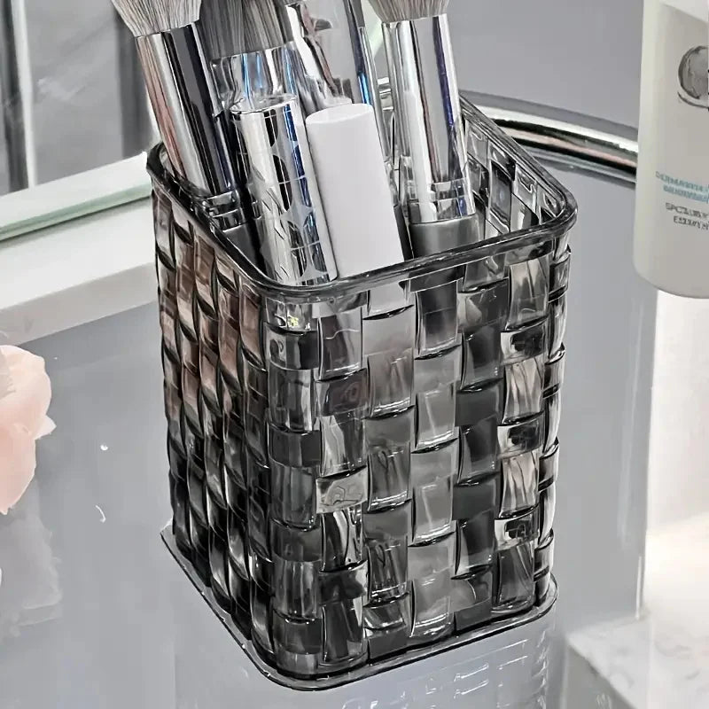 Clear Acrylic Makeup Brushes Storage Box Desk Cosmetic Organizer Lipstick Storage Nail Polish Display Stand Rack Jewelry Case