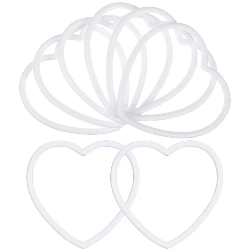 20/10 Pcs Heart Shaped Dream Catcher Rings Acrylic Crafts Floral Wall Hanging Wreath Macrame Handmade Accessories