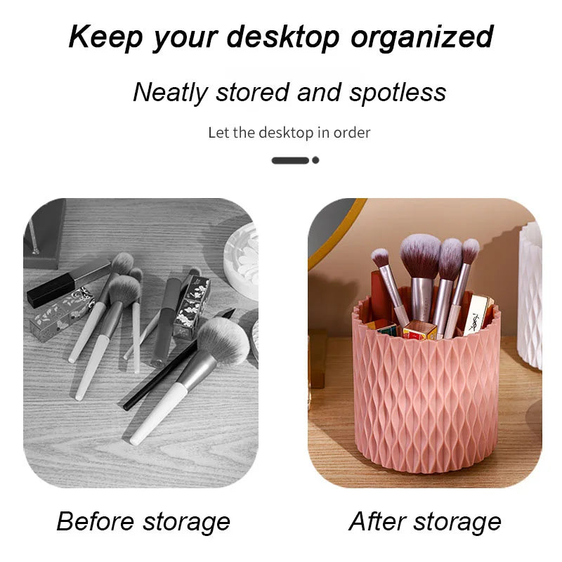 360° rotating multifunctional desktop eyebrow pencil makeup brush storage box makeup brush cup holder makeup tool storage box