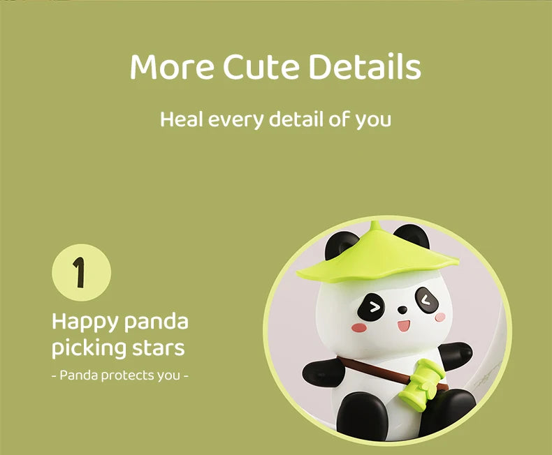 3Style Moon Night Light Cute Rabbit Cat Panda Lamps Room Bedside Decoration USB Rechargeable Kawii Animal Gift Warm Soft Light
